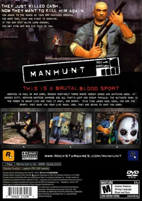 Manhunt box cover back